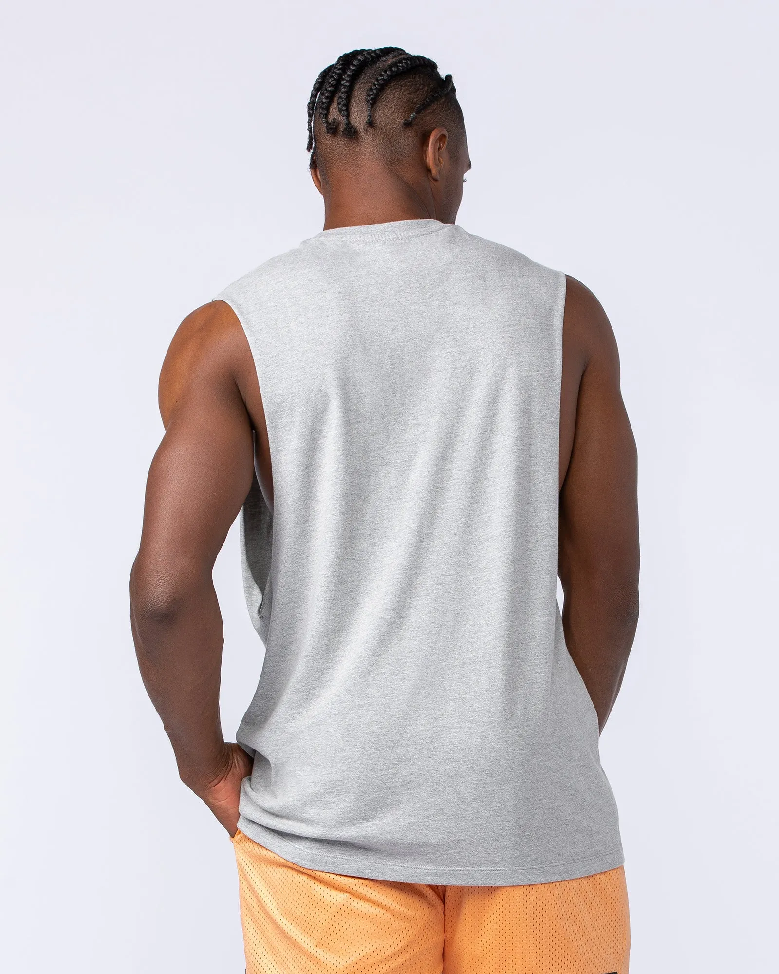 Drop Arm Tank - Grey Marl sold by Muscle Nation product image thumbnail 3