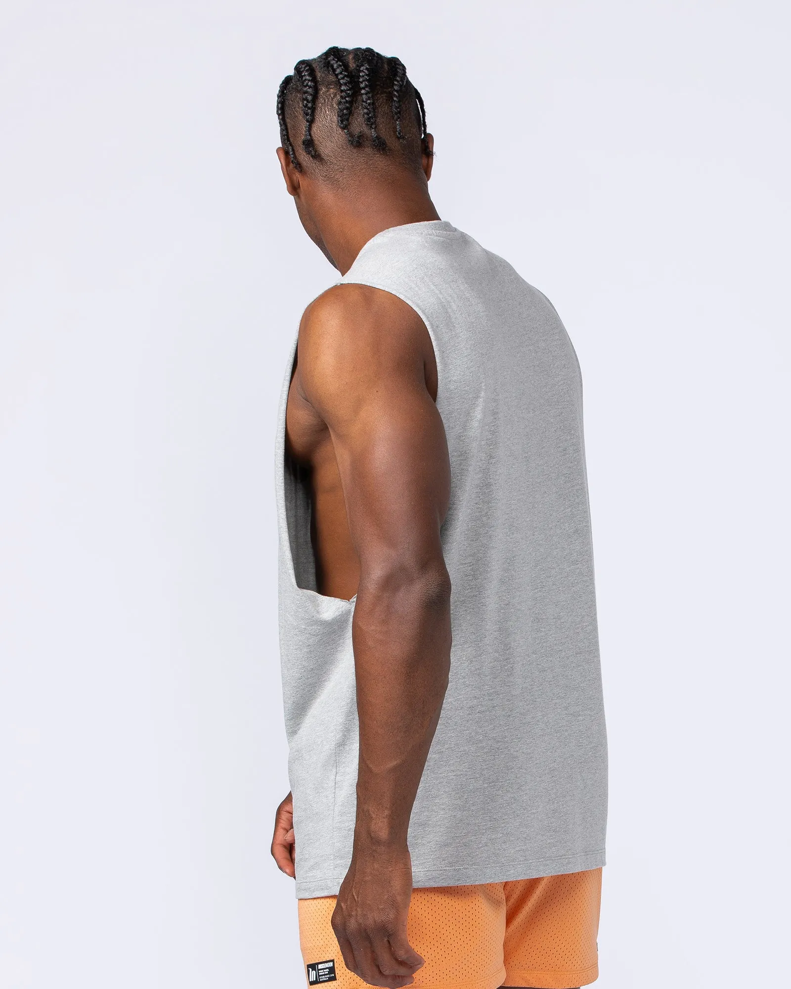 Drop Arm Tank - Grey Marl sold by Muscle Nation product image thumbnail 2