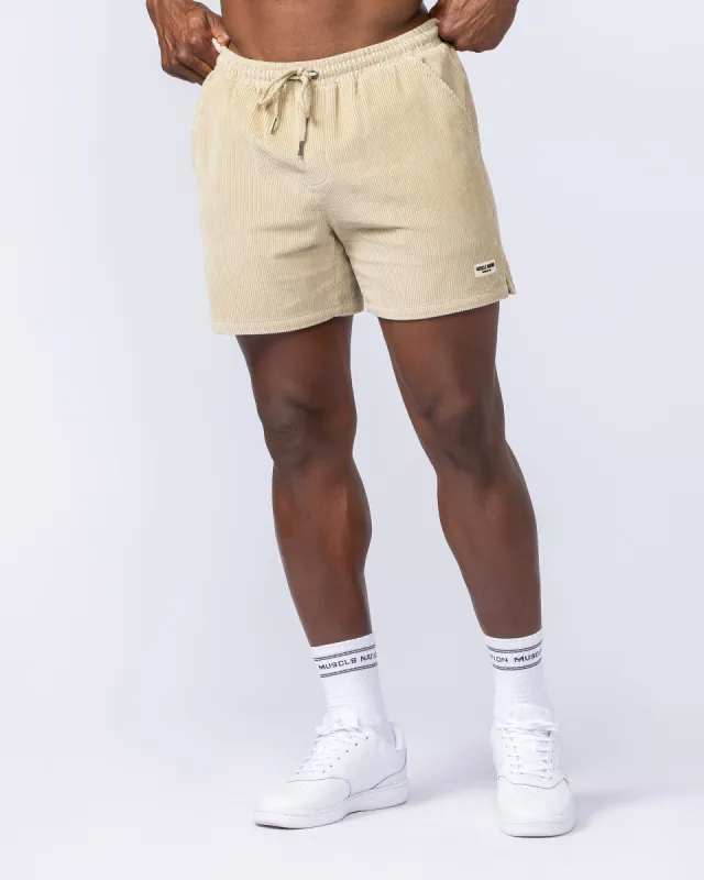 Daily Corduroy 5" Shorts - Sand sold by Muscle Nation