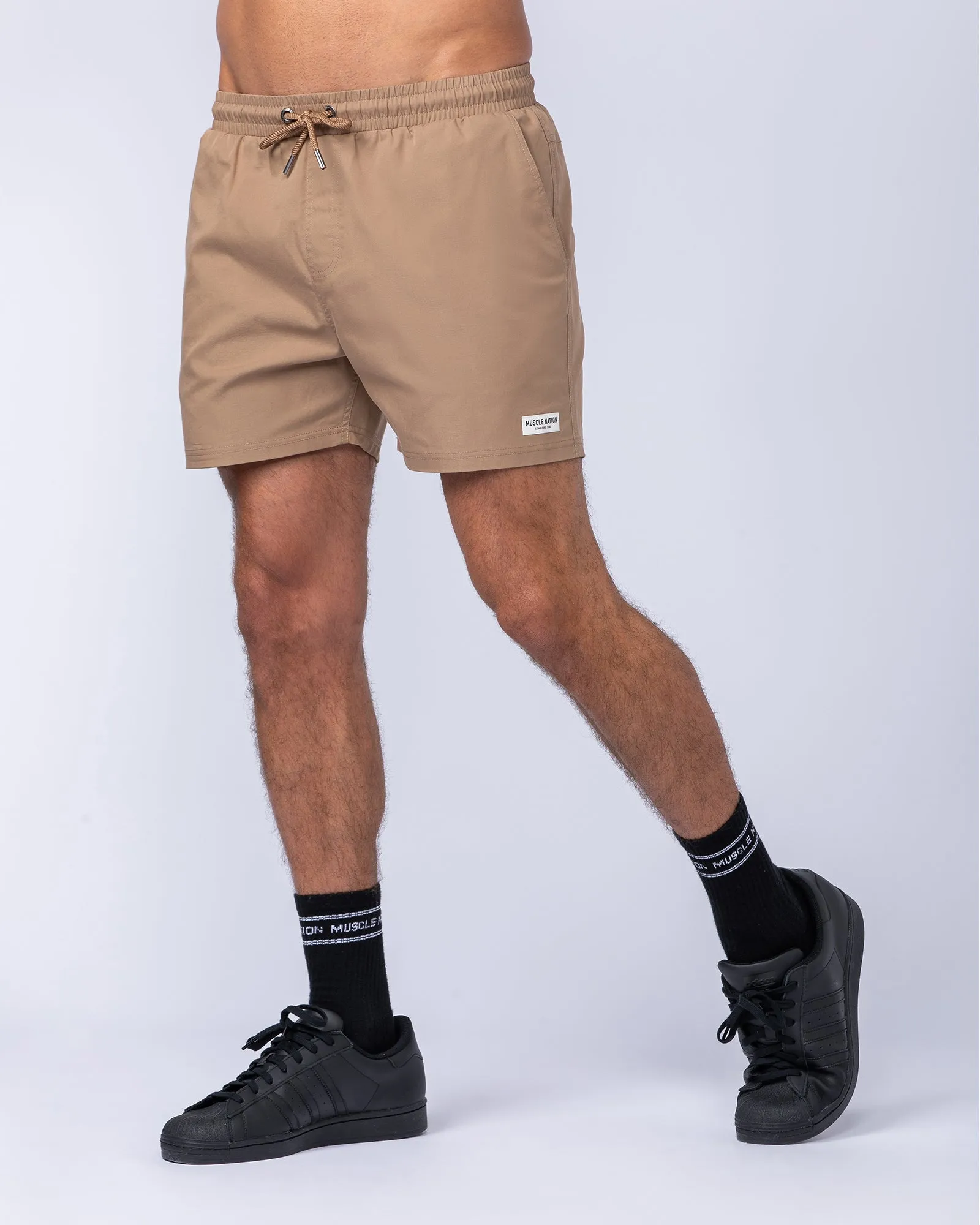 Daily 4" Shorts - Tan sold by Muscle Nation