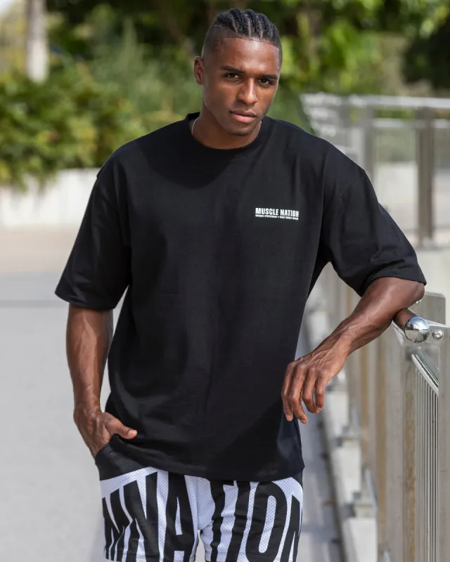 Arena Oversized Tee - Black sold by Muscle Nation