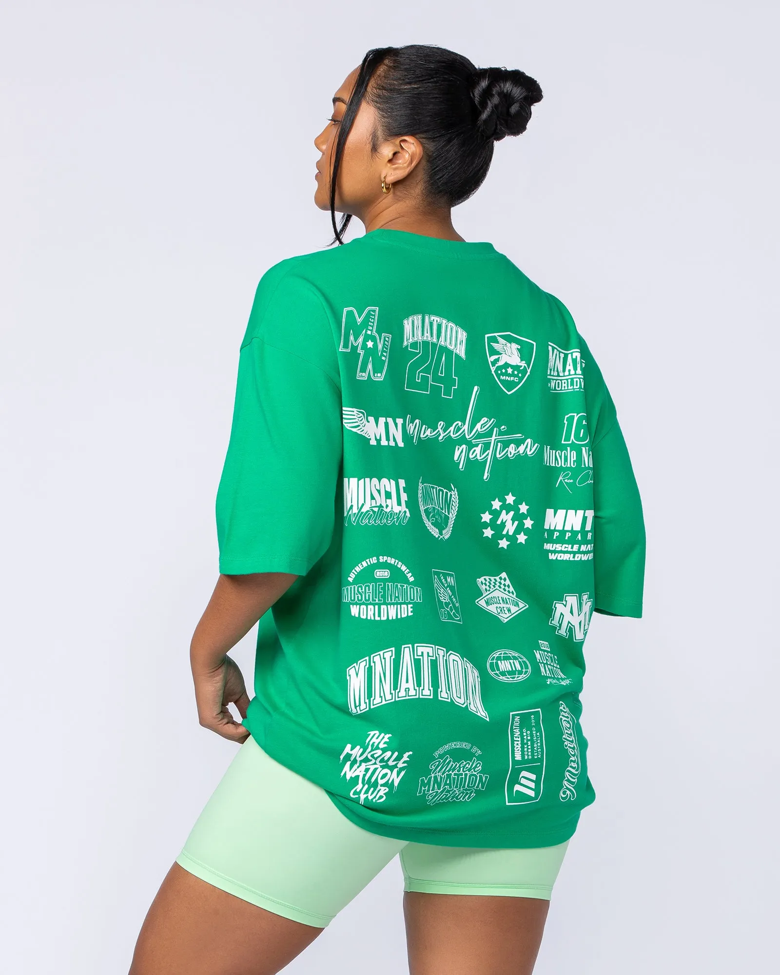 Arena Oversized Tee - Clover sold by Muscle Nation product image thumbnail 5