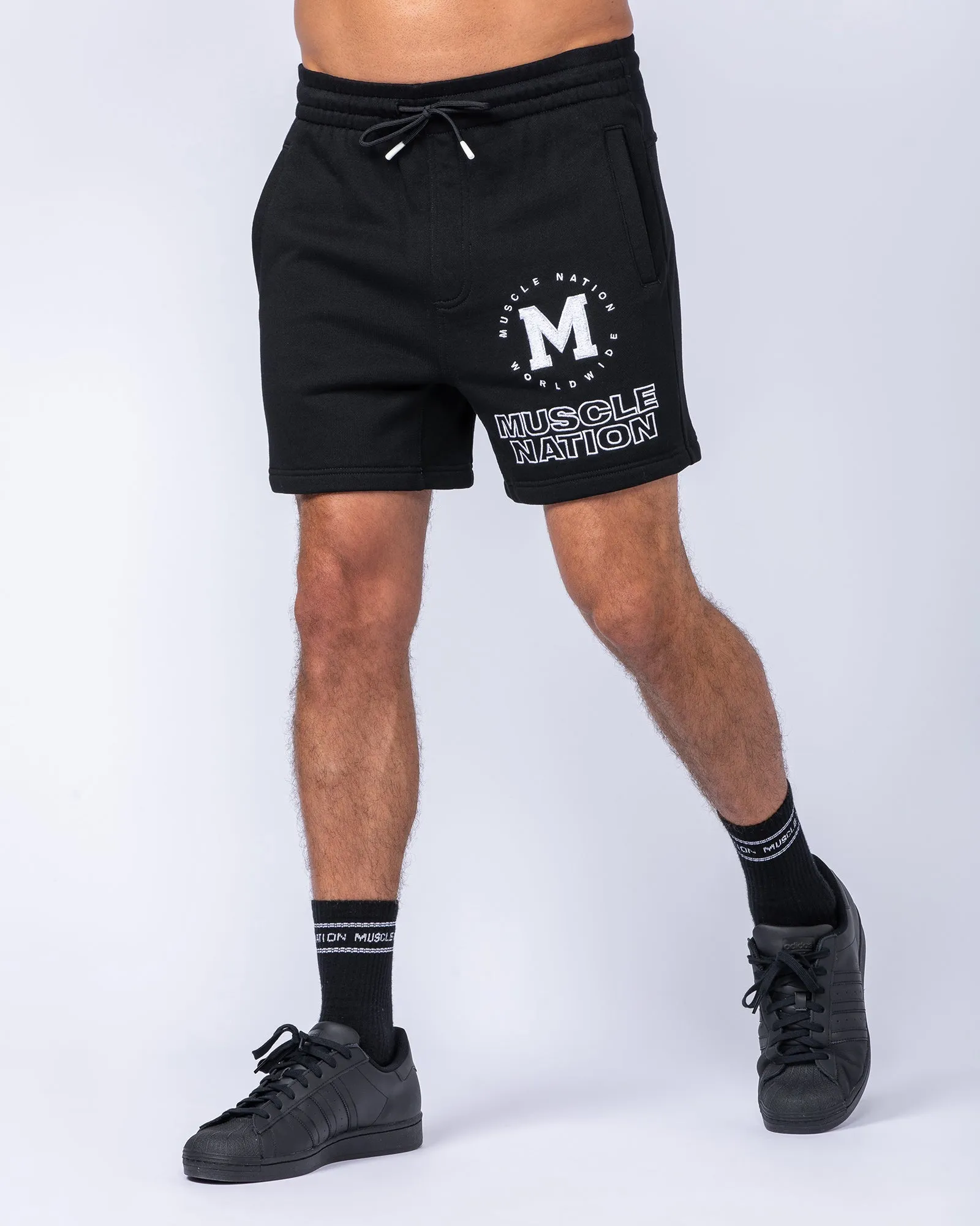 College Sweat 5" Shorts - Black sold by Muscle Nation product image thumbnail 2