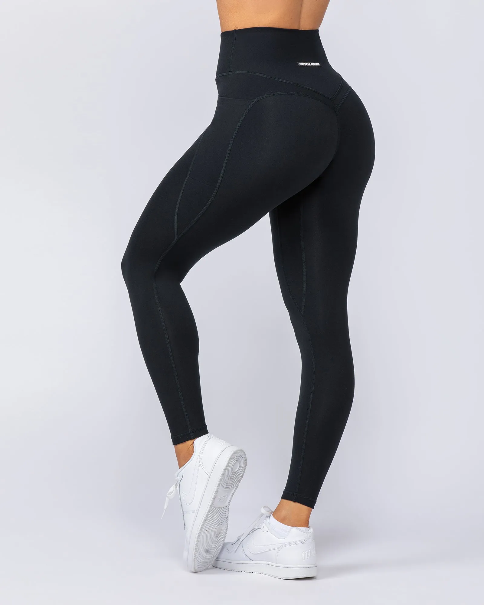 Booty Shaper Pocket Ankle Length Leggings - Black sold by Muscle Nation product image thumbnail 5