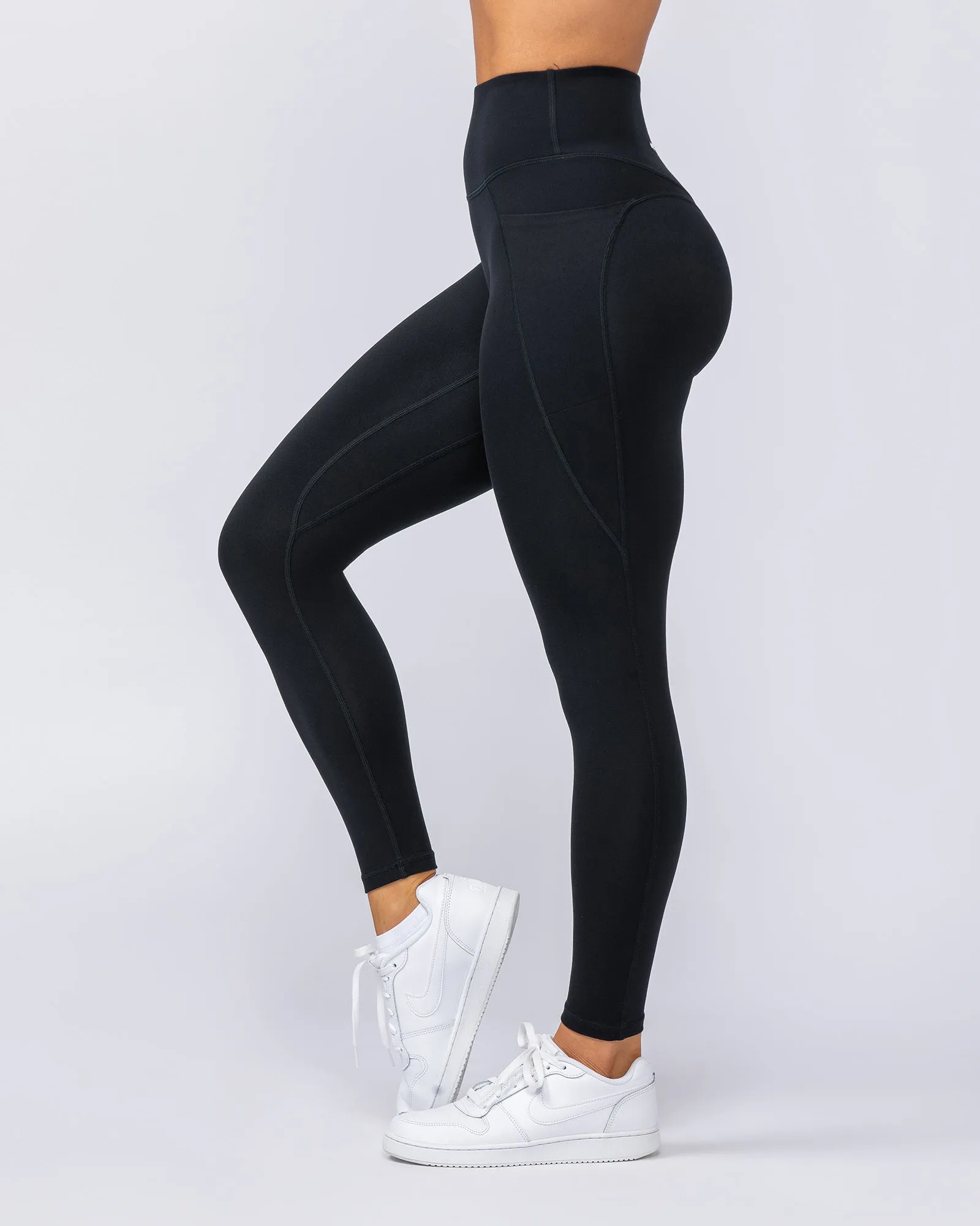Booty Shaper Pocket Ankle Length Leggings - Black sold by Muscle Nation product image thumbnail 4
