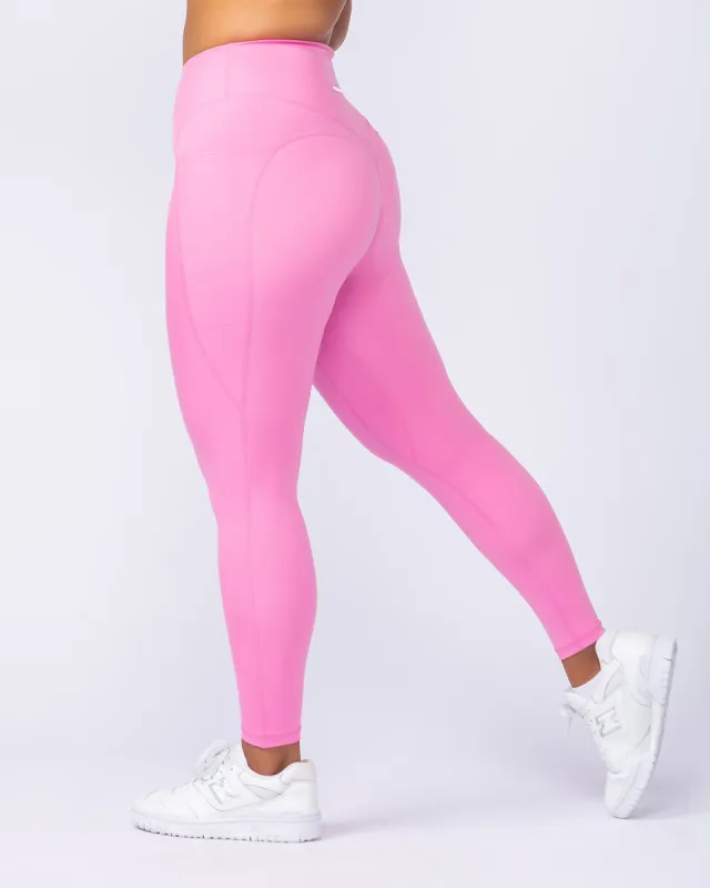 Booty Shaper Pocket Ankle Length Leggings - Hollywood Pink sold by Muscle Nation