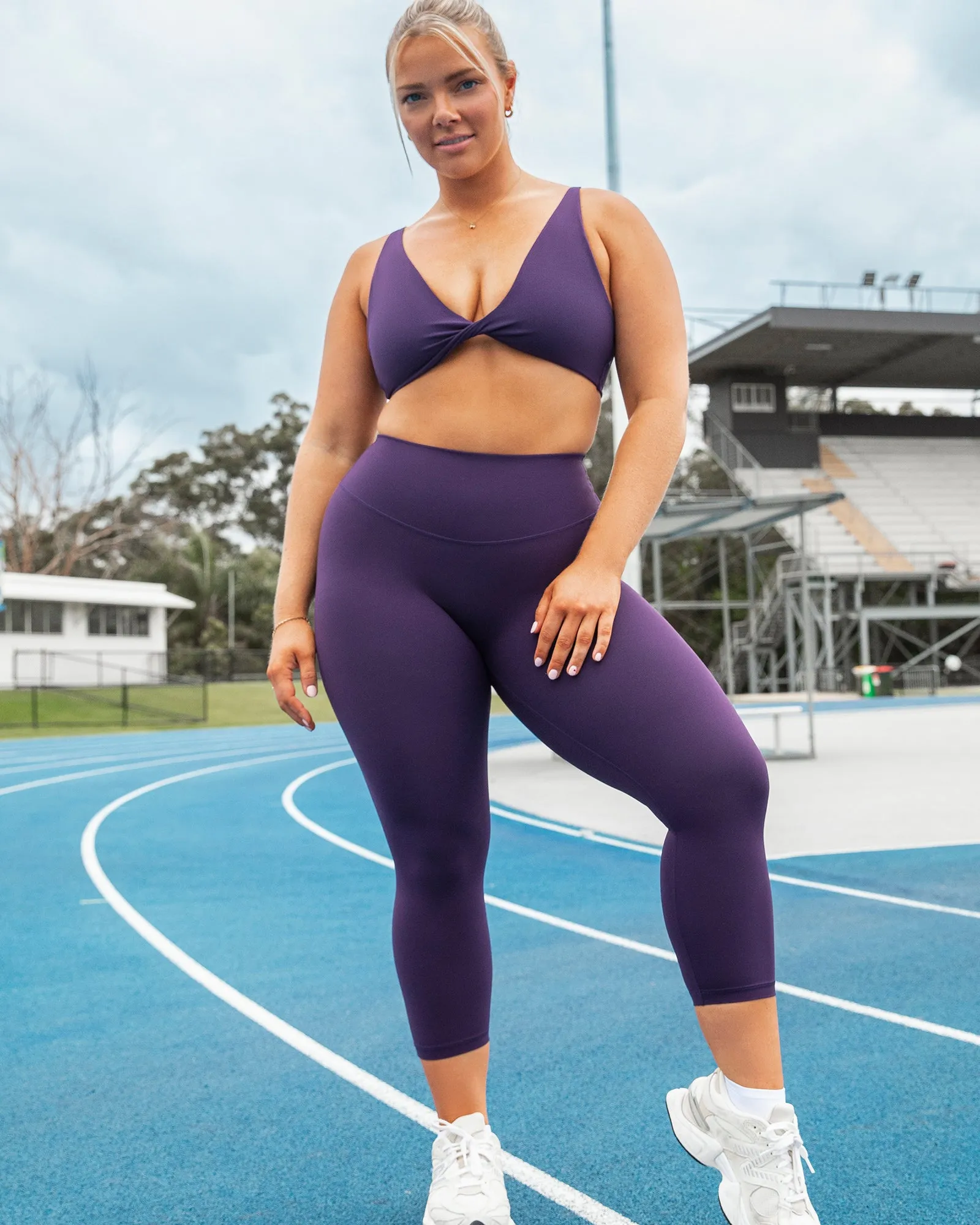 Ultra Aura 7/8 Leggings - Dark Purple sold by Muscle Nation