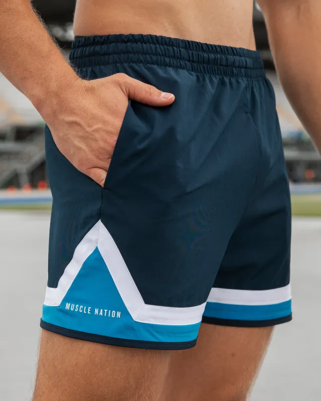 Player 4" Active Shorts - Navy sold by Muscle Nation