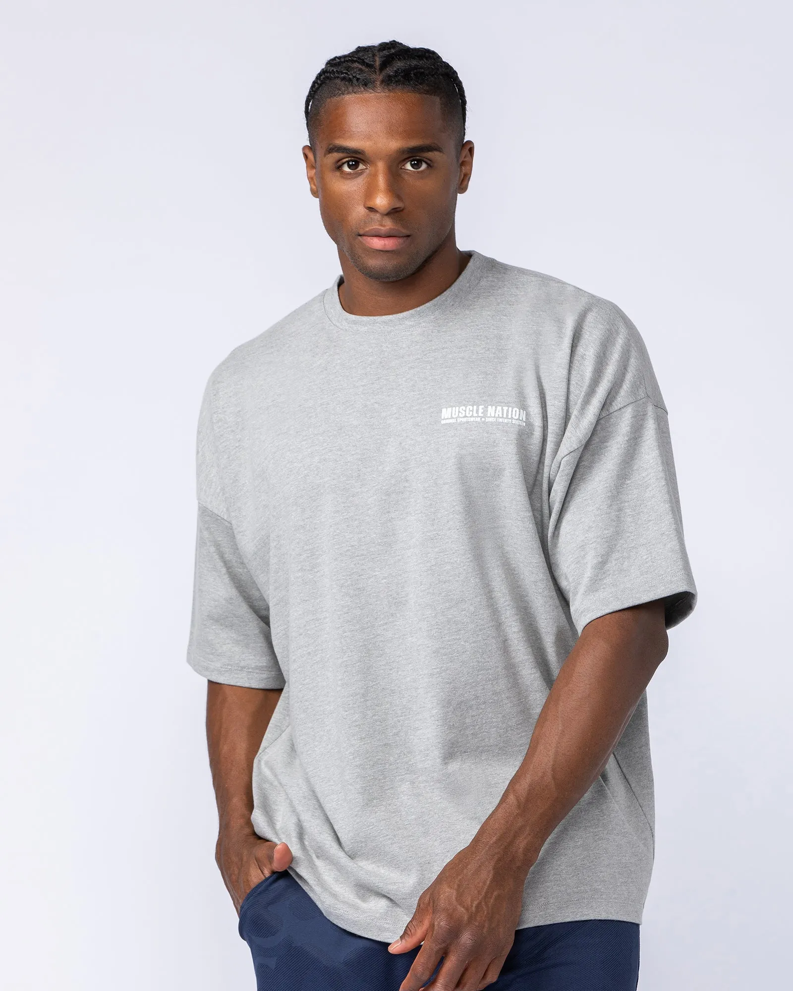 Original Oversized Boxy Tee - Grey Marl sold by Muscle Nation product image thumbnail 2