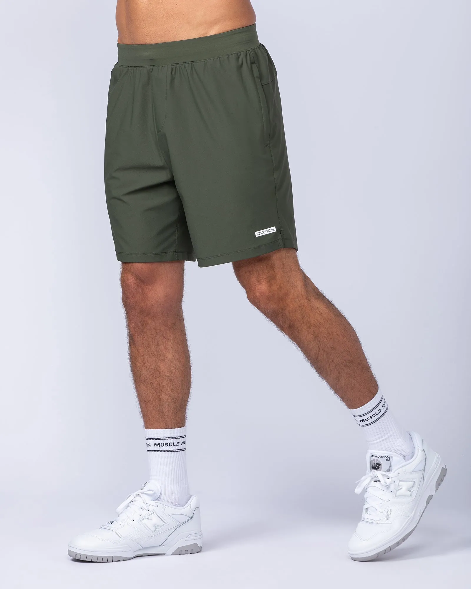 On Repeat Training 7" Shorts - Dark Khaki sold by Muscle Nation product image thumbnail 3