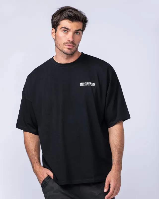 Original Oversized Boxy Tee - Black sold by Muscle Nation