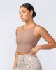 Limitless Cropped Active Tank - Cinnamon sold by Muscle Nation