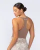 Limitless Cropped Active Tank - Cinnamon sold by Muscle Nation