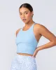 Limitless Cropped Active Tank - Pacific Blue sold by Muscle Nation