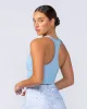 Limitless Cropped Active Tank - Pacific Blue sold by Muscle Nation