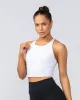 Limitless Cropped Active Tank - White sold by Muscle Nation