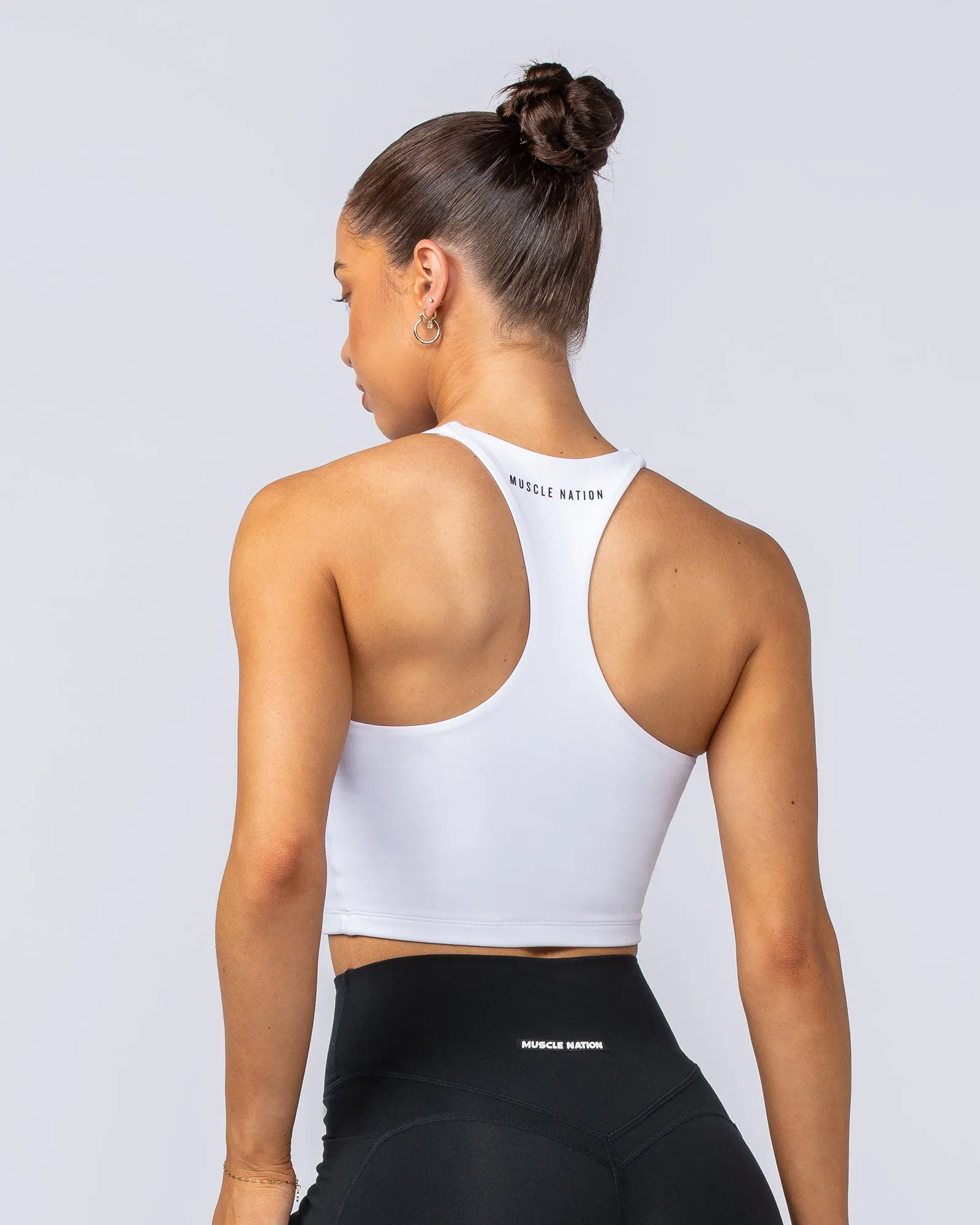 Limitless Cropped Active Tank - White sold by Muscle Nation product image thumbnail 5