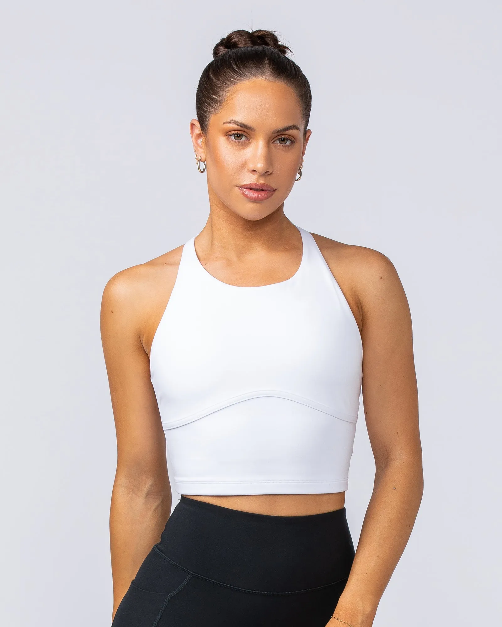 Limitless Cropped Active Tank - White sold by Muscle Nation product image thumbnail 2