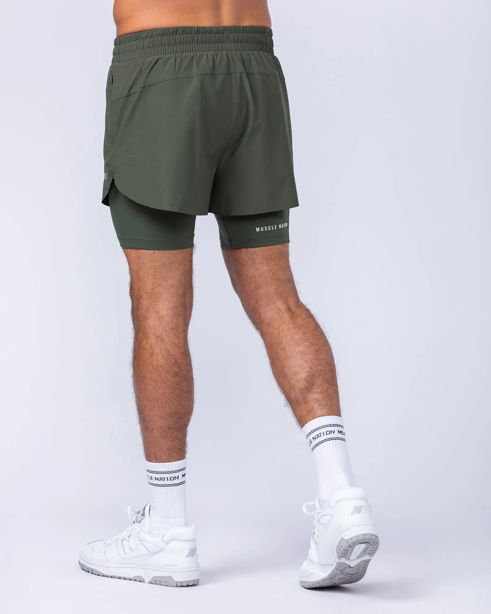 Hybrid 3" Shorts - Dark Khaki sold by Muscle Nation product image thumbnail 4