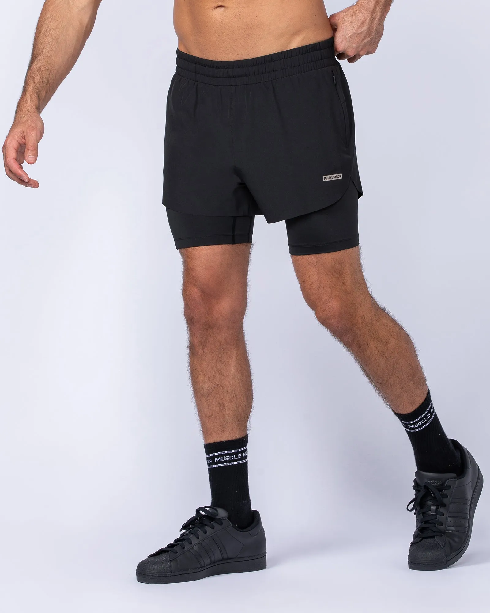 Hybrid 3" Shorts - Black sold by Muscle Nation
