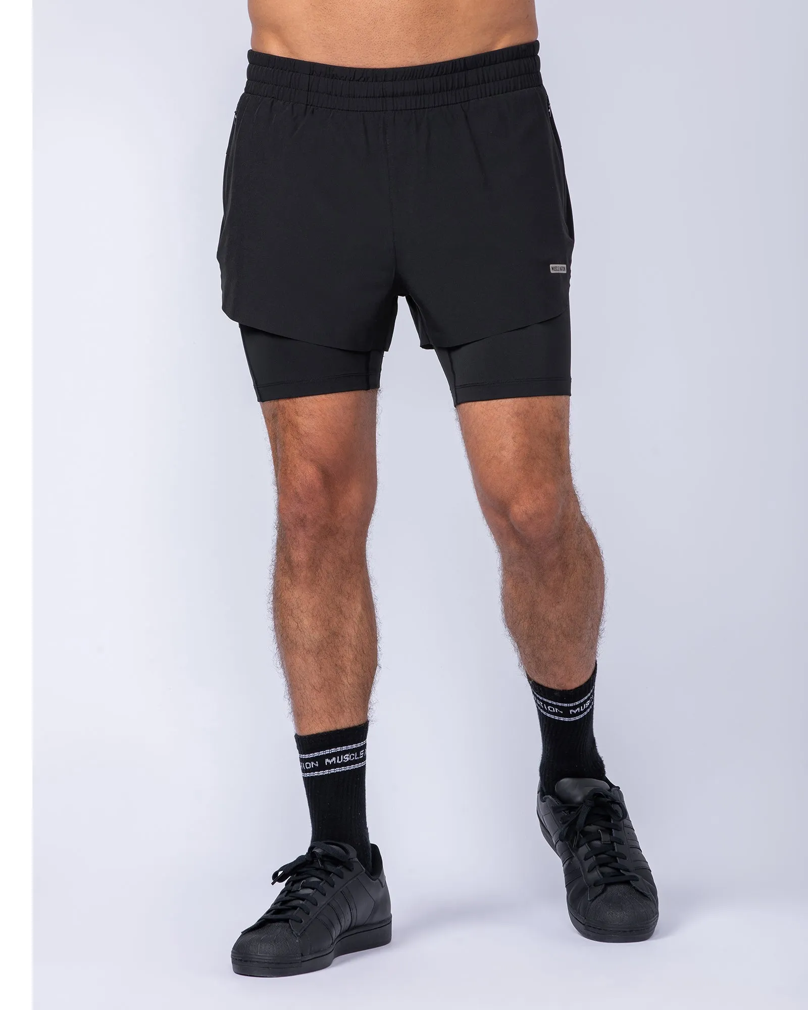Hybrid 3" Shorts - Black sold by Muscle Nation product image thumbnail 2