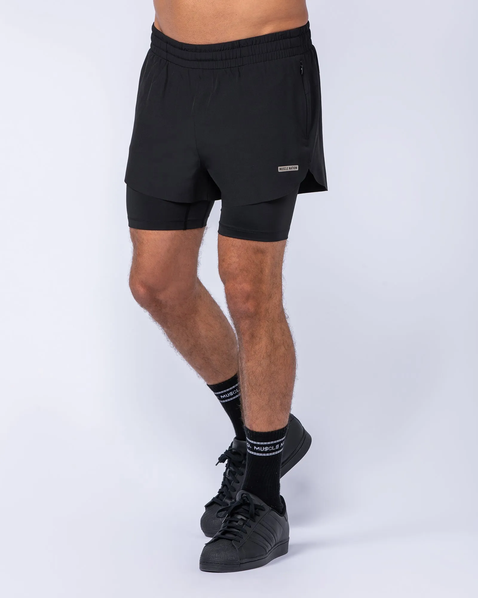 Hybrid 3" Shorts - Black sold by Muscle Nation product image thumbnail 3