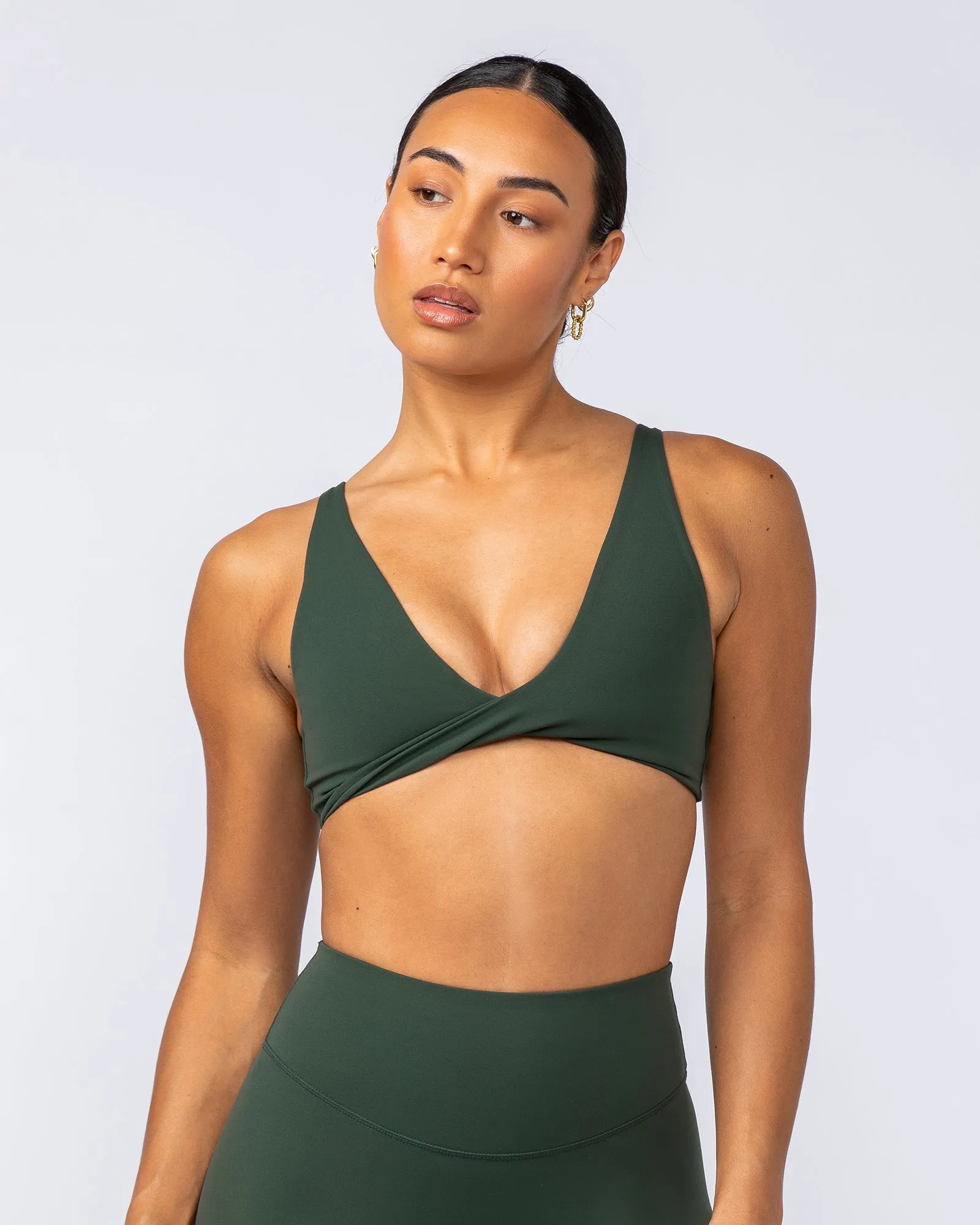 Embody Bralette - Dark Olive sold by Muscle Nation