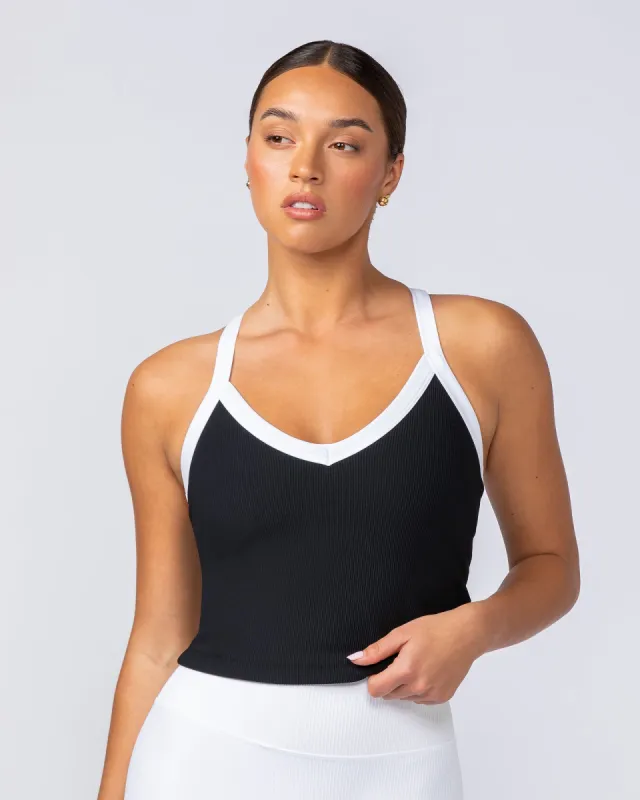 Define Rib Active Tank - Black sold by Muscle Nation