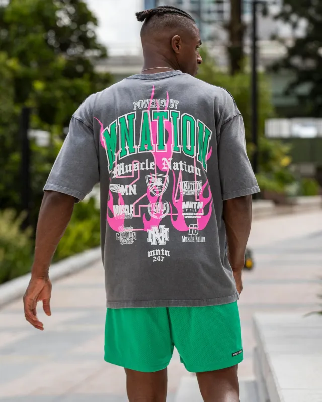 Beast Mode Oversized Vintage Tee - Washed Tornado sold by Muscle Nation