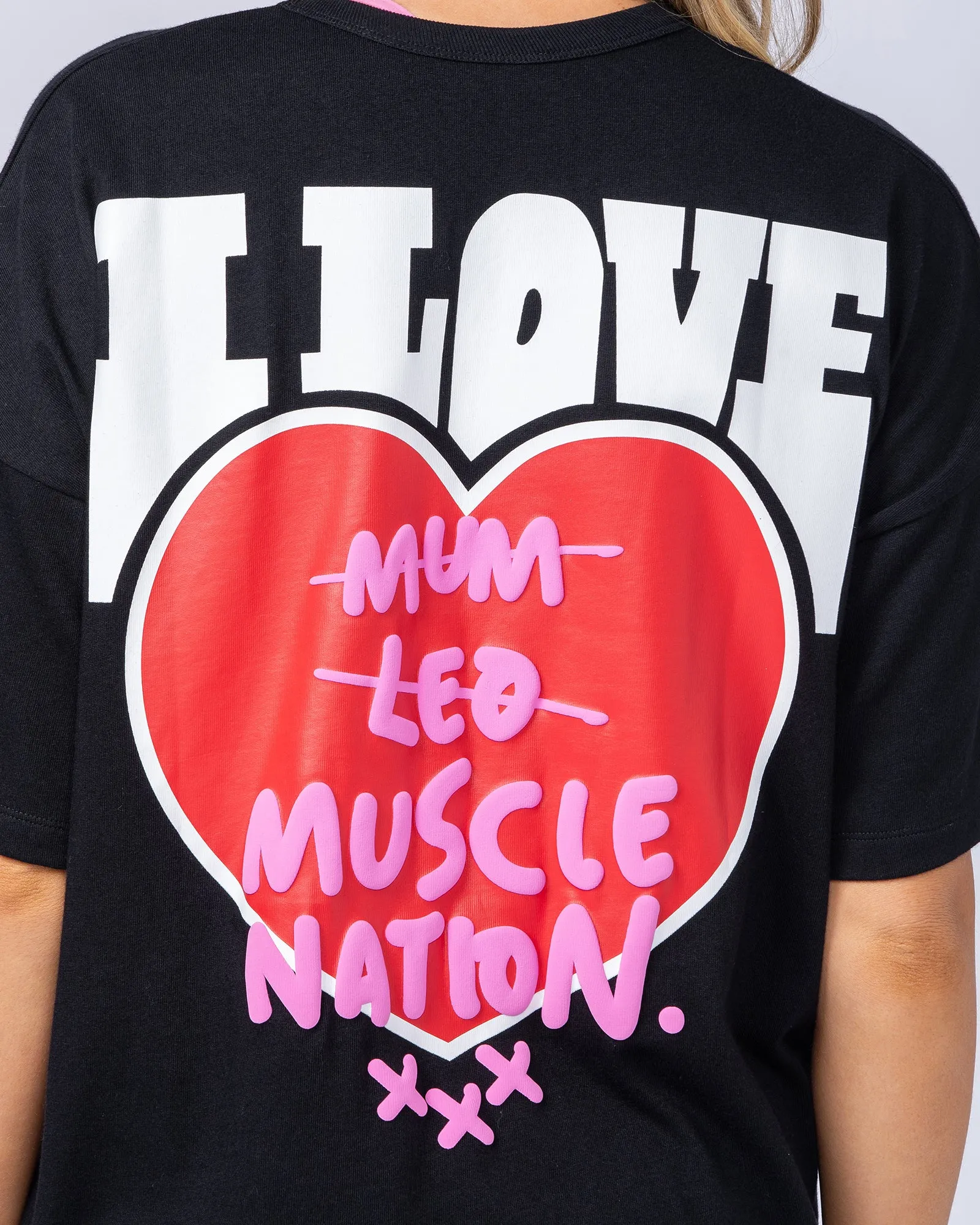 Womens Biggest Fan Oversized Tee - Black sold by Muscle Nation product image thumbnail 4