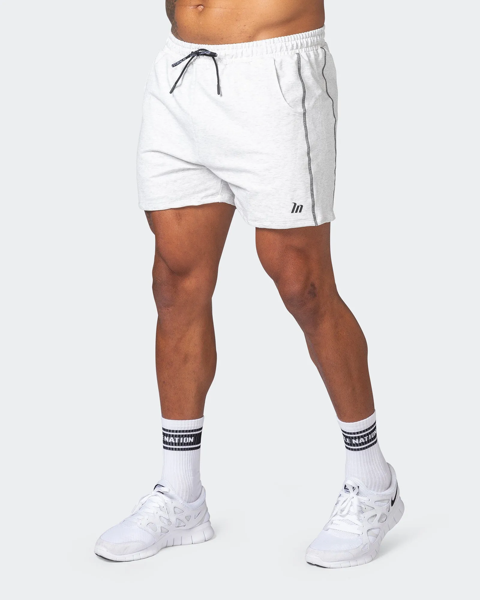 Classic Squat Shorts - White Marl sold by Muscle Nation product image thumbnail 3
