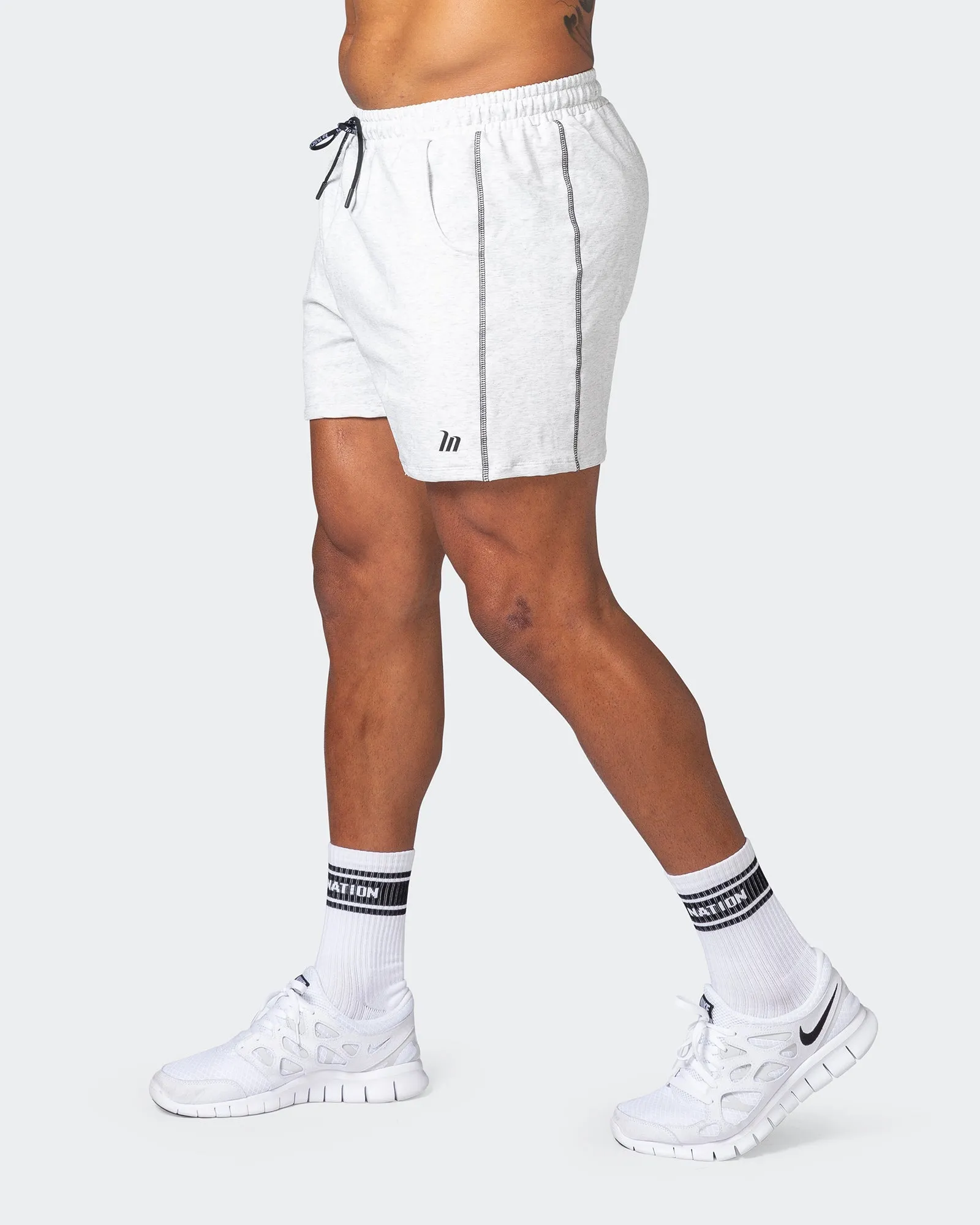 Classic Squat Shorts - White Marl sold by Muscle Nation product image thumbnail 4