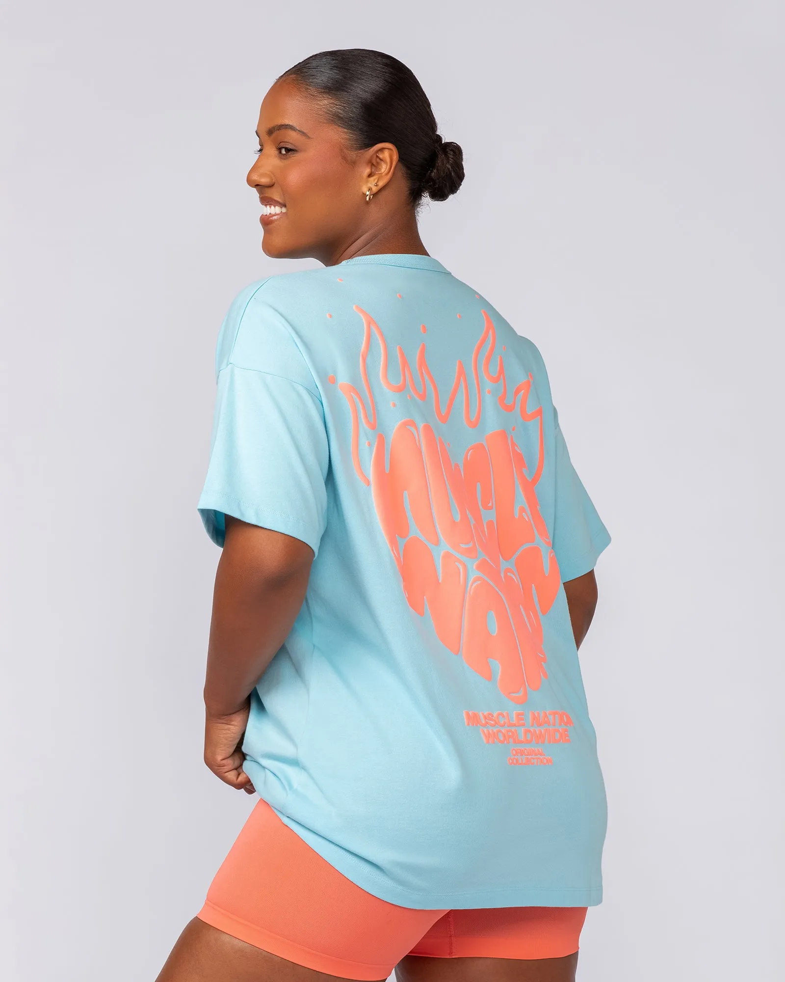 Heartbreaker Oversized Tee - Aquarius sold by Muscle Nation product image thumbnail 4