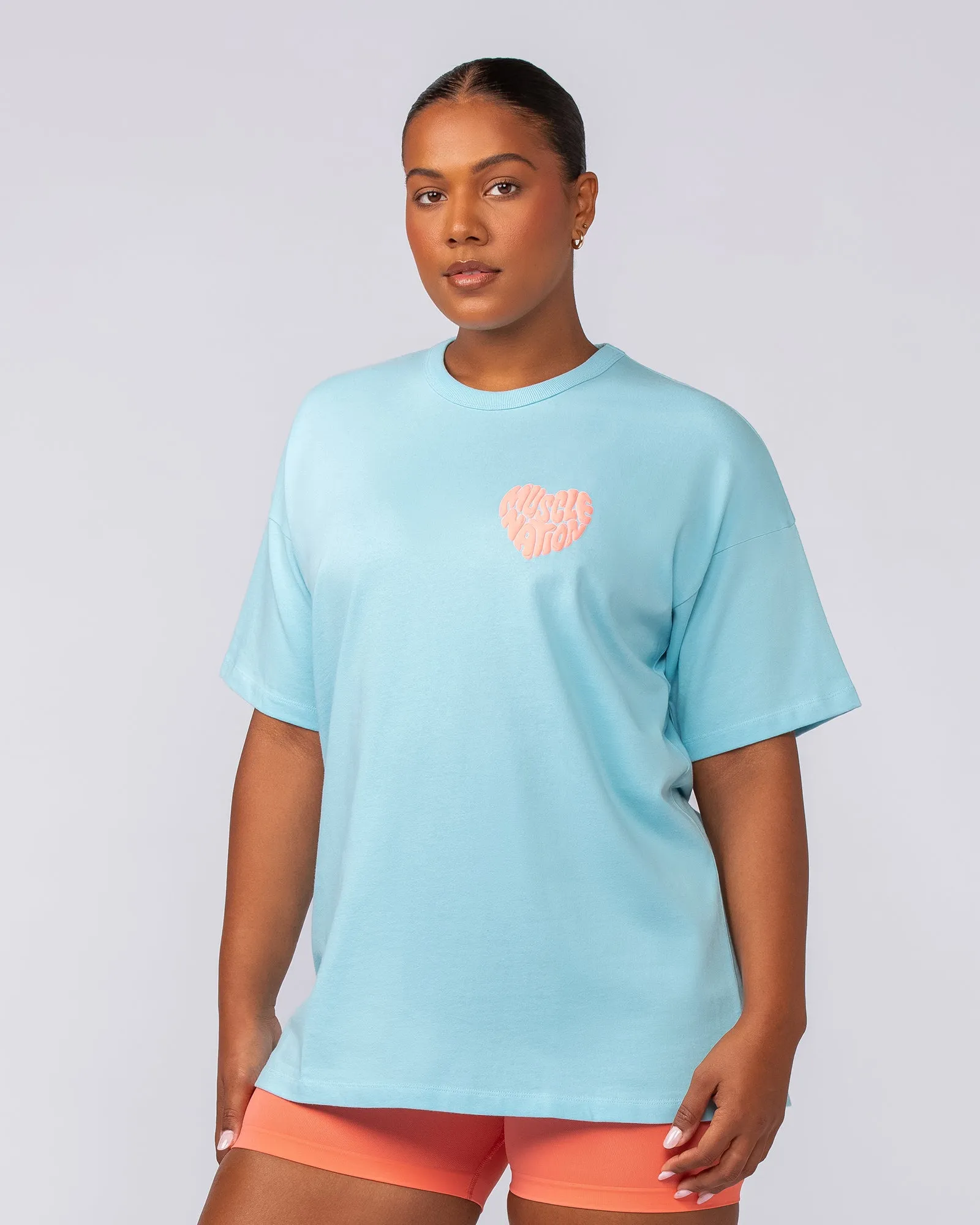 Heartbreaker Oversized Tee - Aquarius sold by Muscle Nation product image thumbnail 5