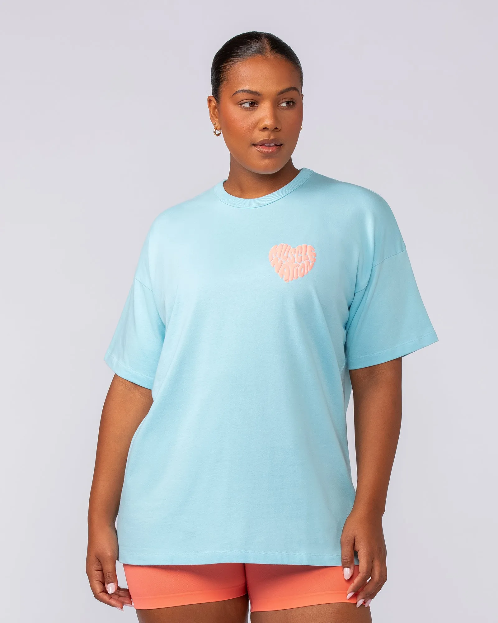 Heartbreaker Oversized Tee - Aquarius sold by Muscle Nation product image thumbnail 2