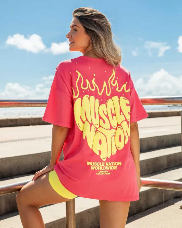 Heartbreaker Oversized Tee - Confetti sold by Muscle Nation