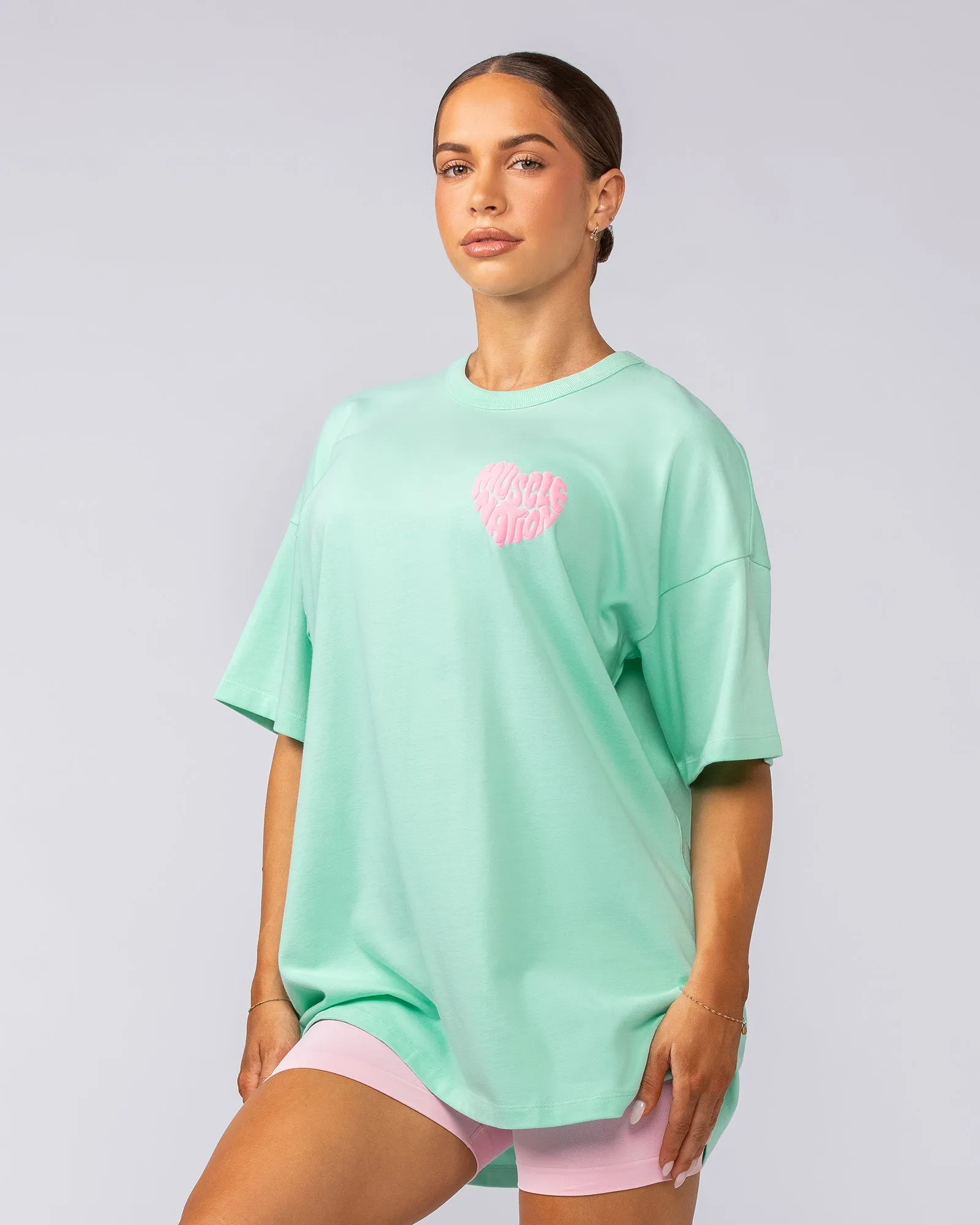 Heartbreaker Oversized Tee - Spearmint sold by Muscle Nation product image thumbnail 3