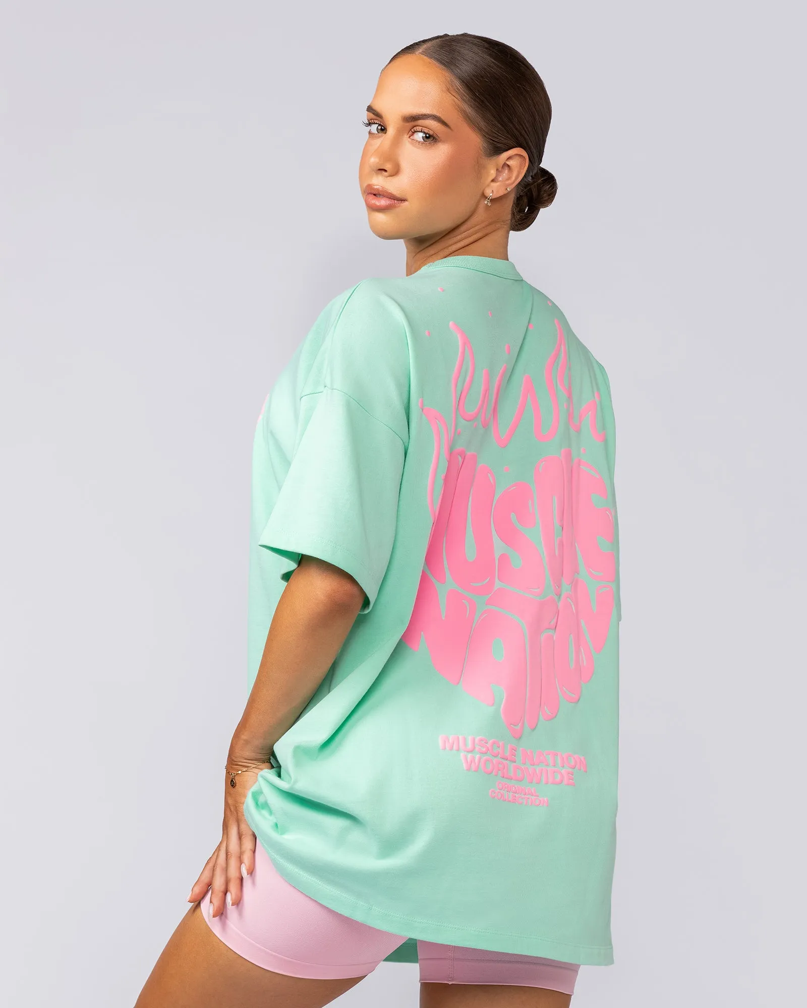Heartbreaker Oversized Tee - Spearmint sold by Muscle Nation product image thumbnail 4