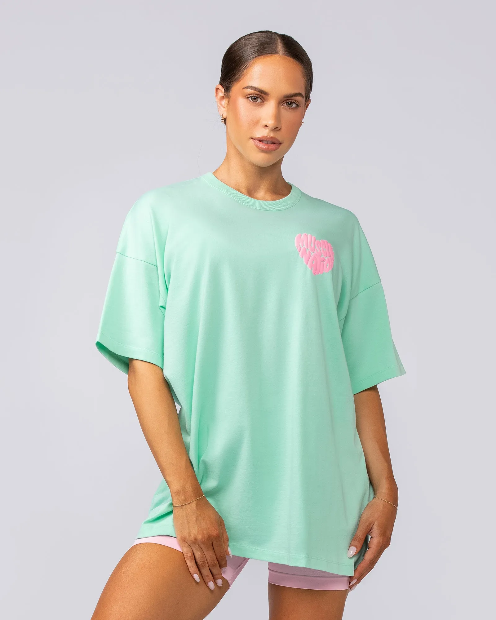 Heartbreaker Oversized Tee - Spearmint sold by Muscle Nation product image thumbnail 2