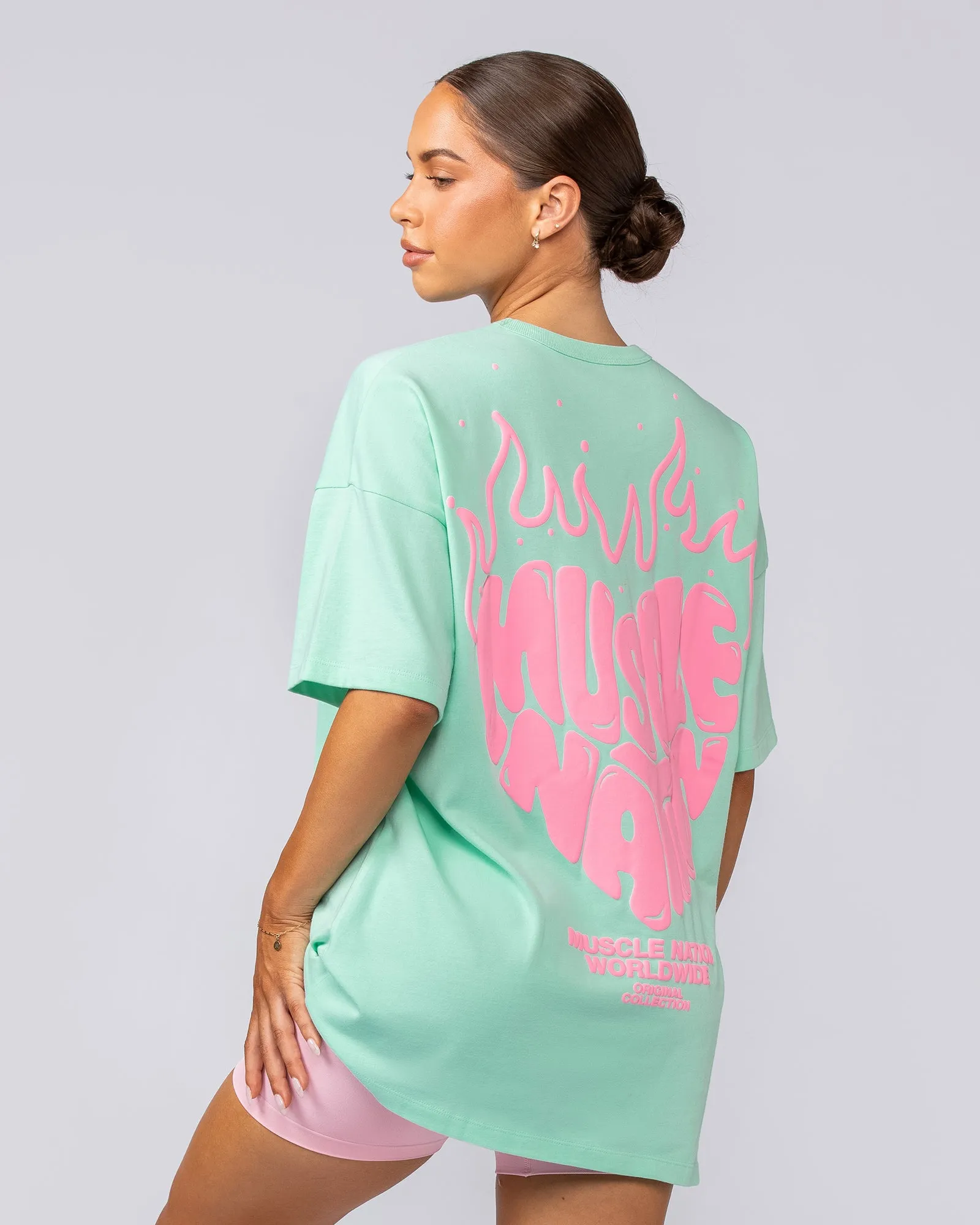 Heartbreaker Oversized Tee - Spearmint sold by Muscle Nation