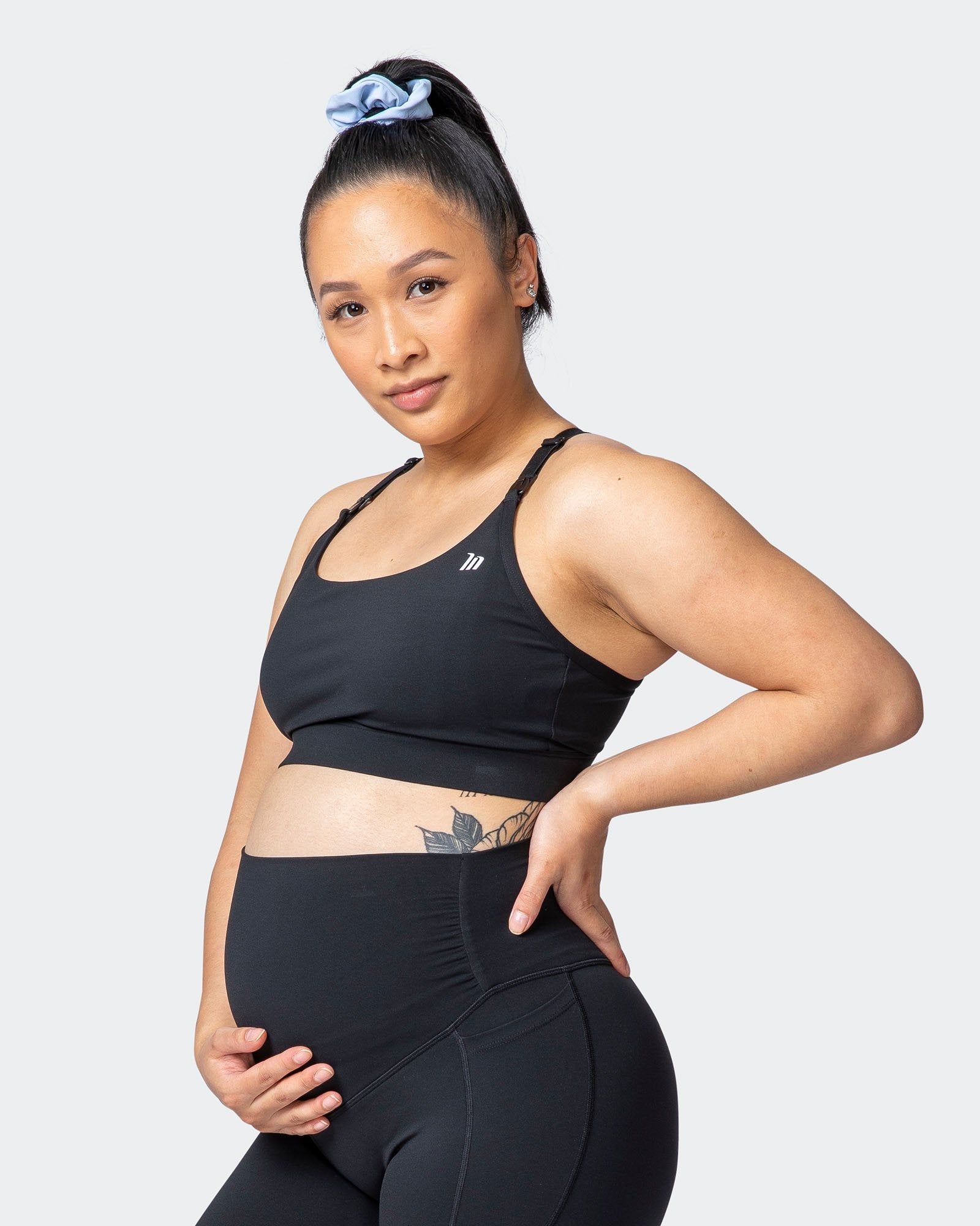 MN Classic Maternity Bra - Black sold by Muscle Nation