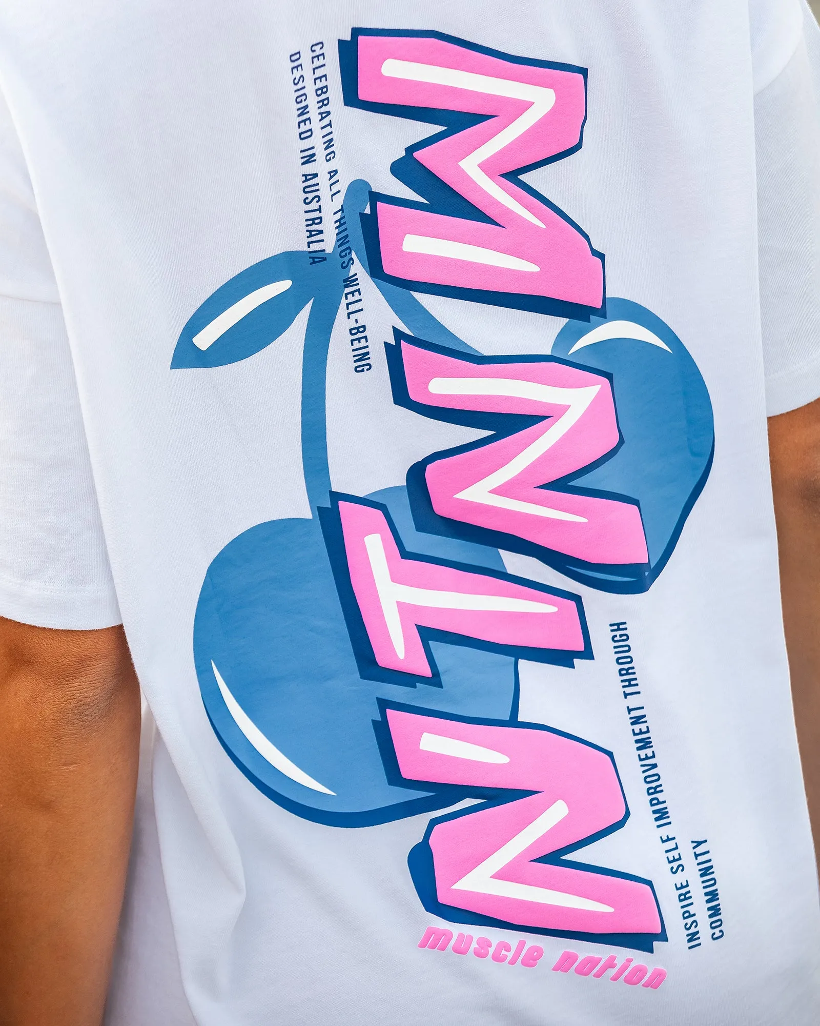 Cherry Oversized Tee - White sold by Muscle Nation product image thumbnail 4