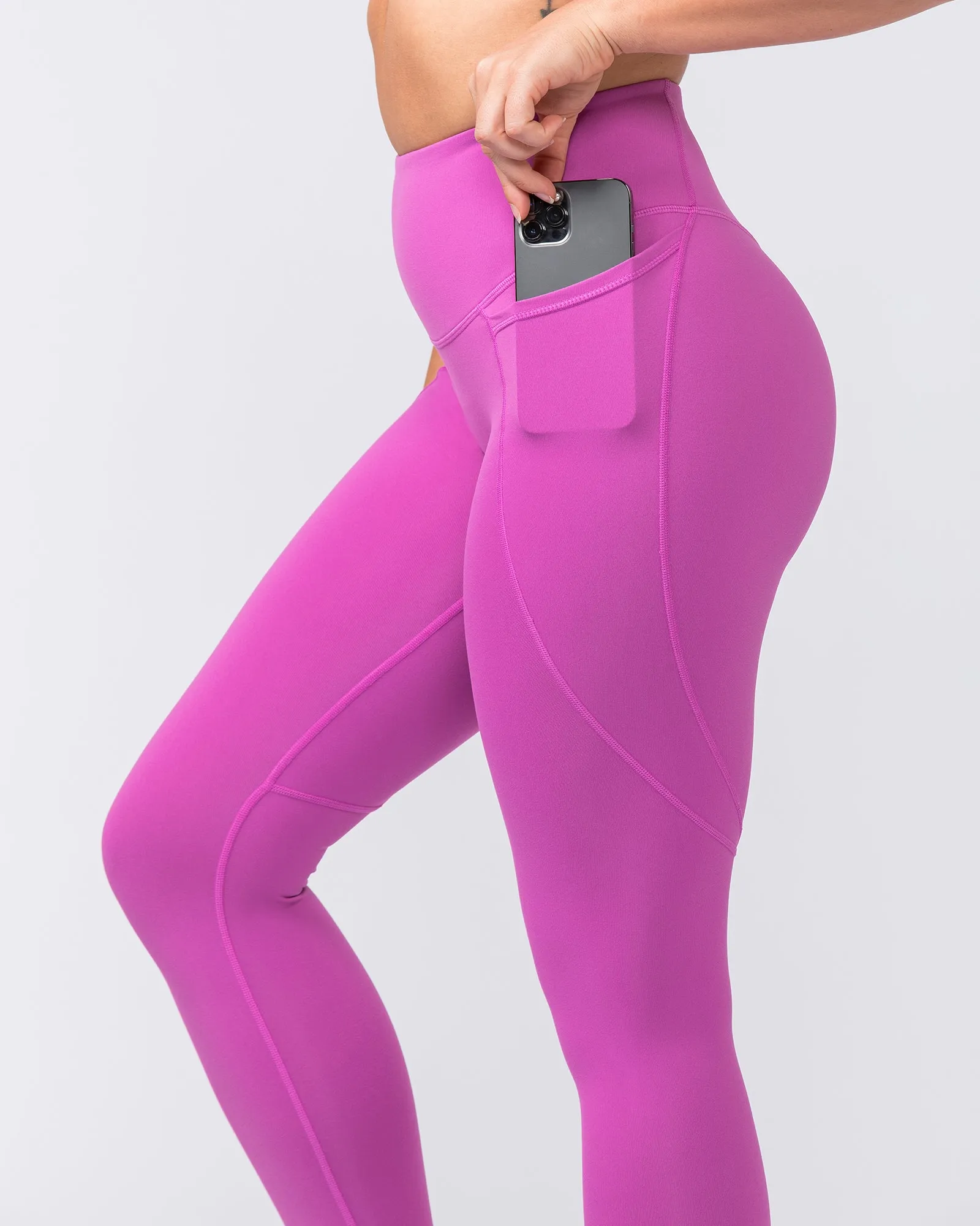 Signature Boost Pocket Ankle Length Leggings - Dahlia sold by Muscle Nation
