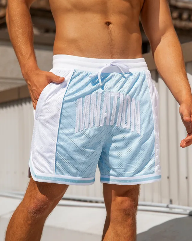 Fadeaway 5" Basketball Shorts - Cool Blue sold by Muscle Nation