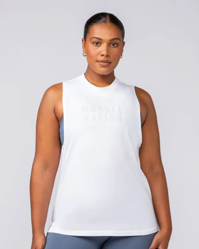 Essential Training Tank - White sold by Muscle Nation