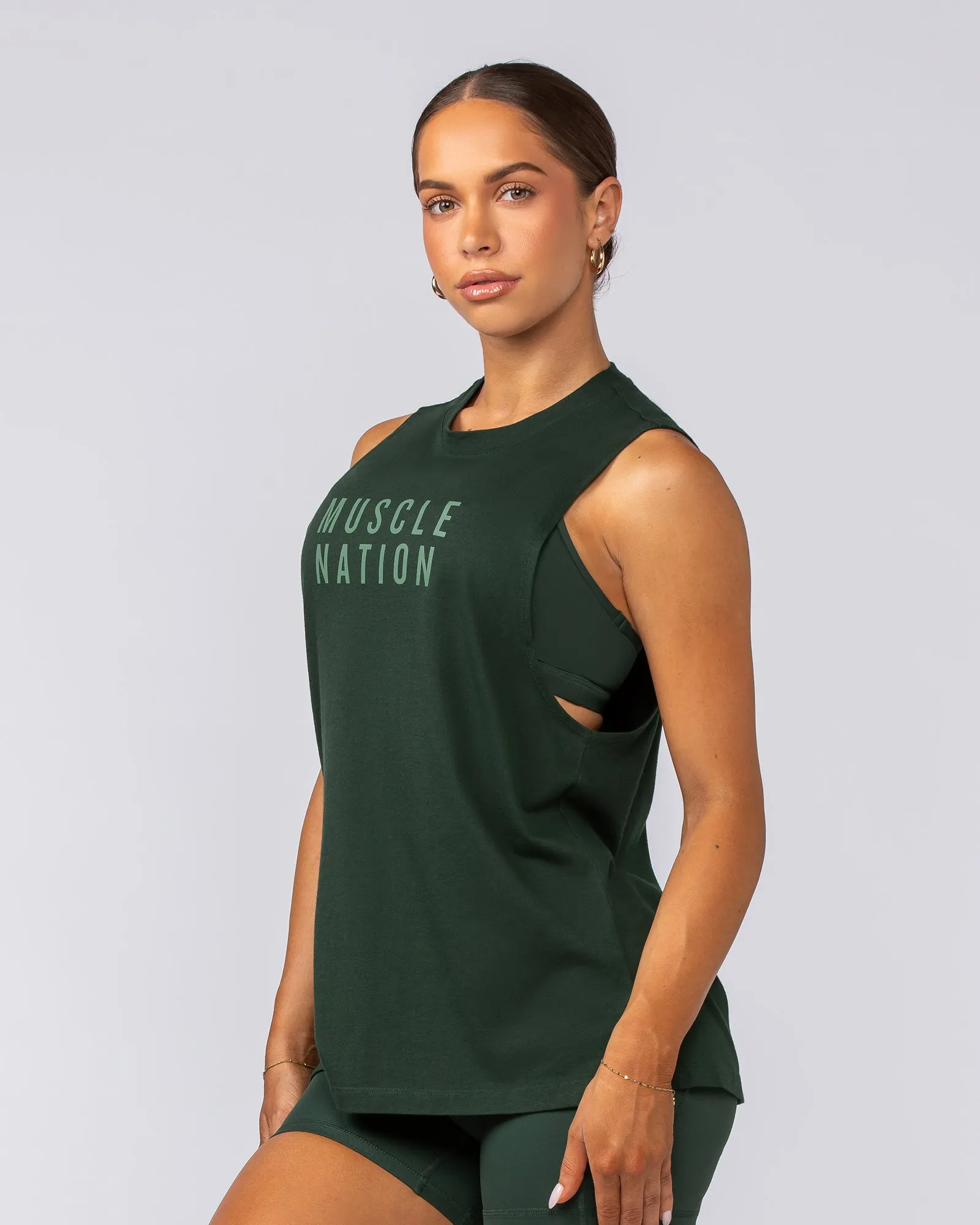 Essential Training Tank - Forest Green sold by Muscle Nation product image thumbnail 2