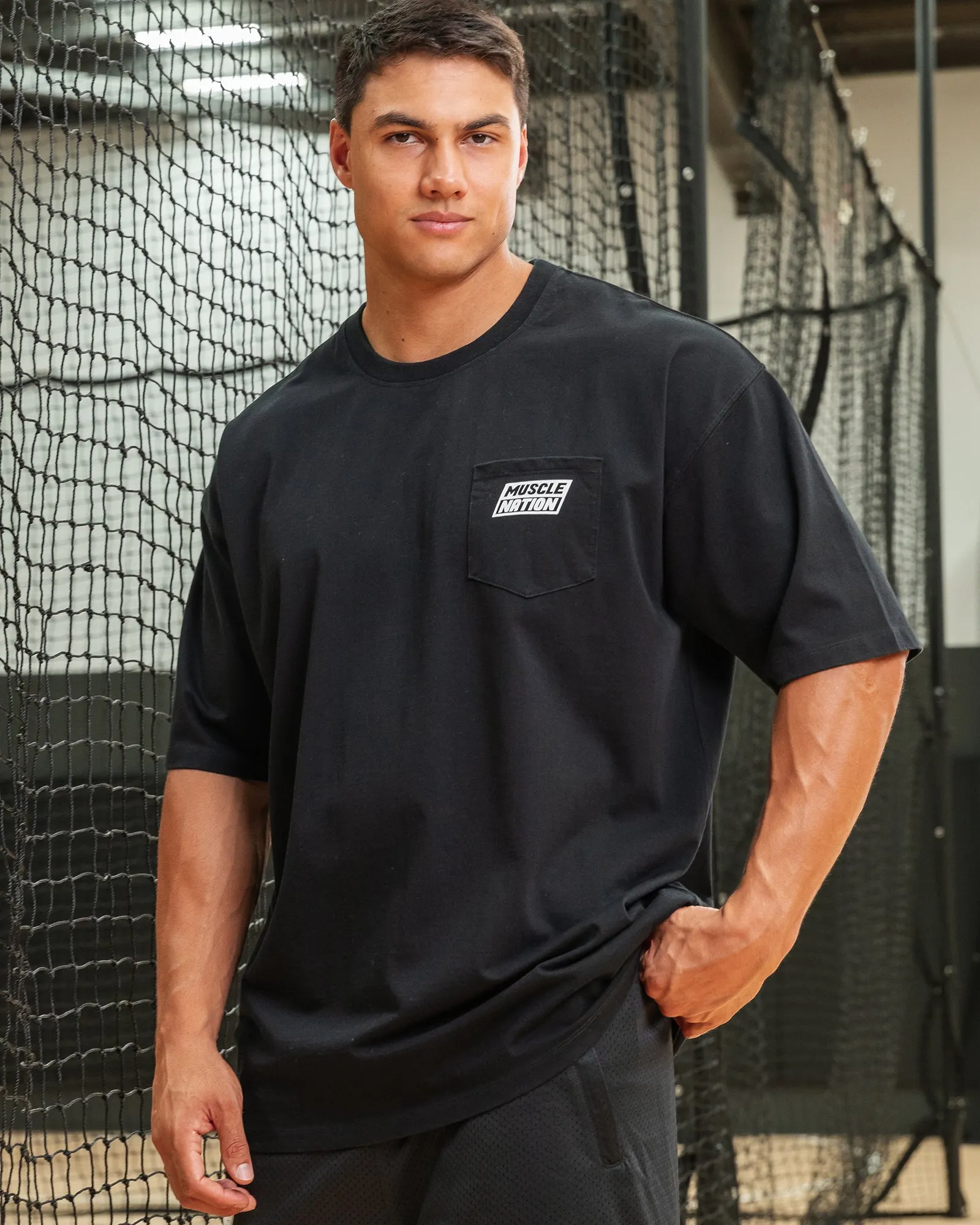 Oversized Pocket Pump Cover - Black sold by Muscle Nation