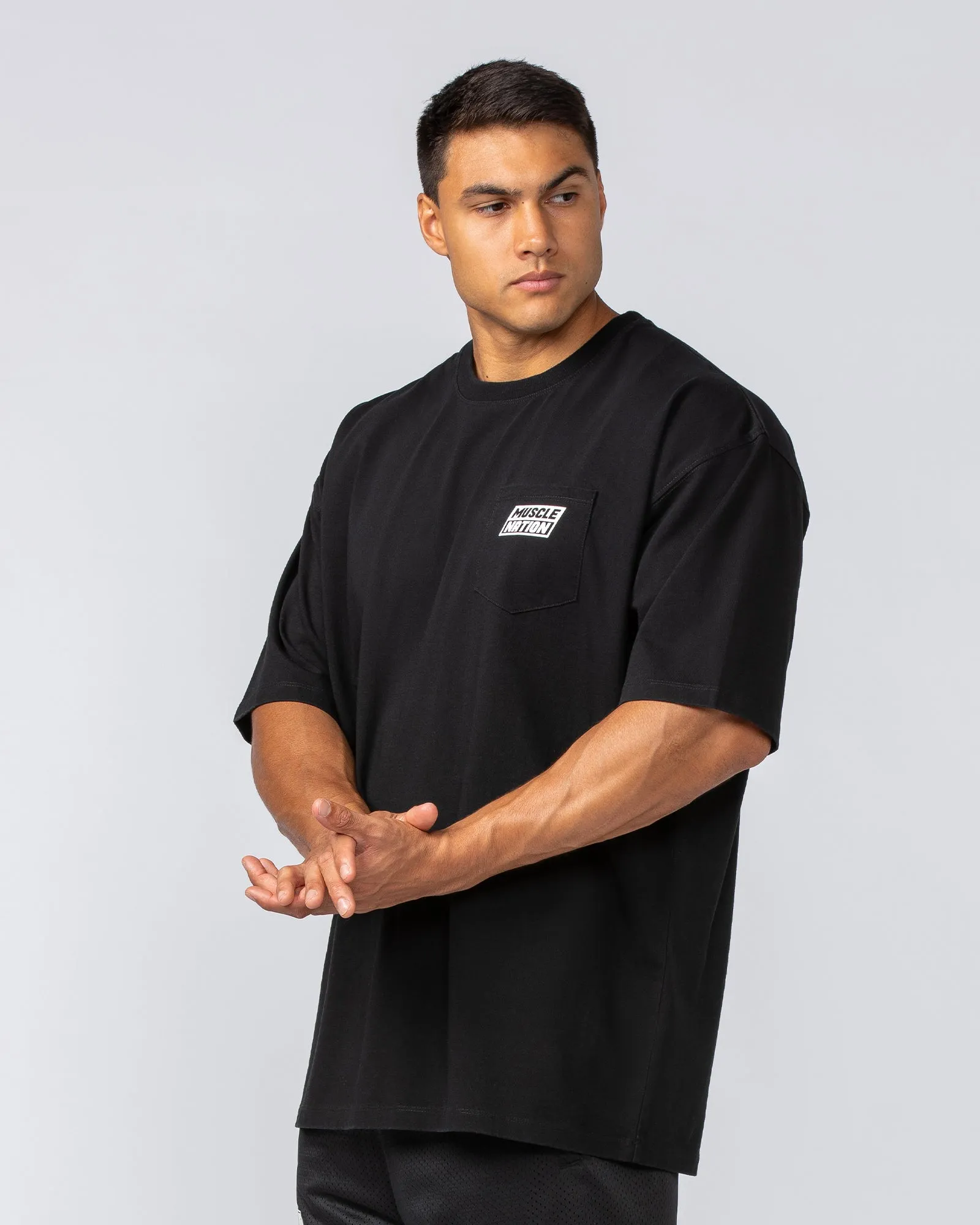 Oversized Pocket Pump Cover - Black sold by Muscle Nation product image thumbnail 3