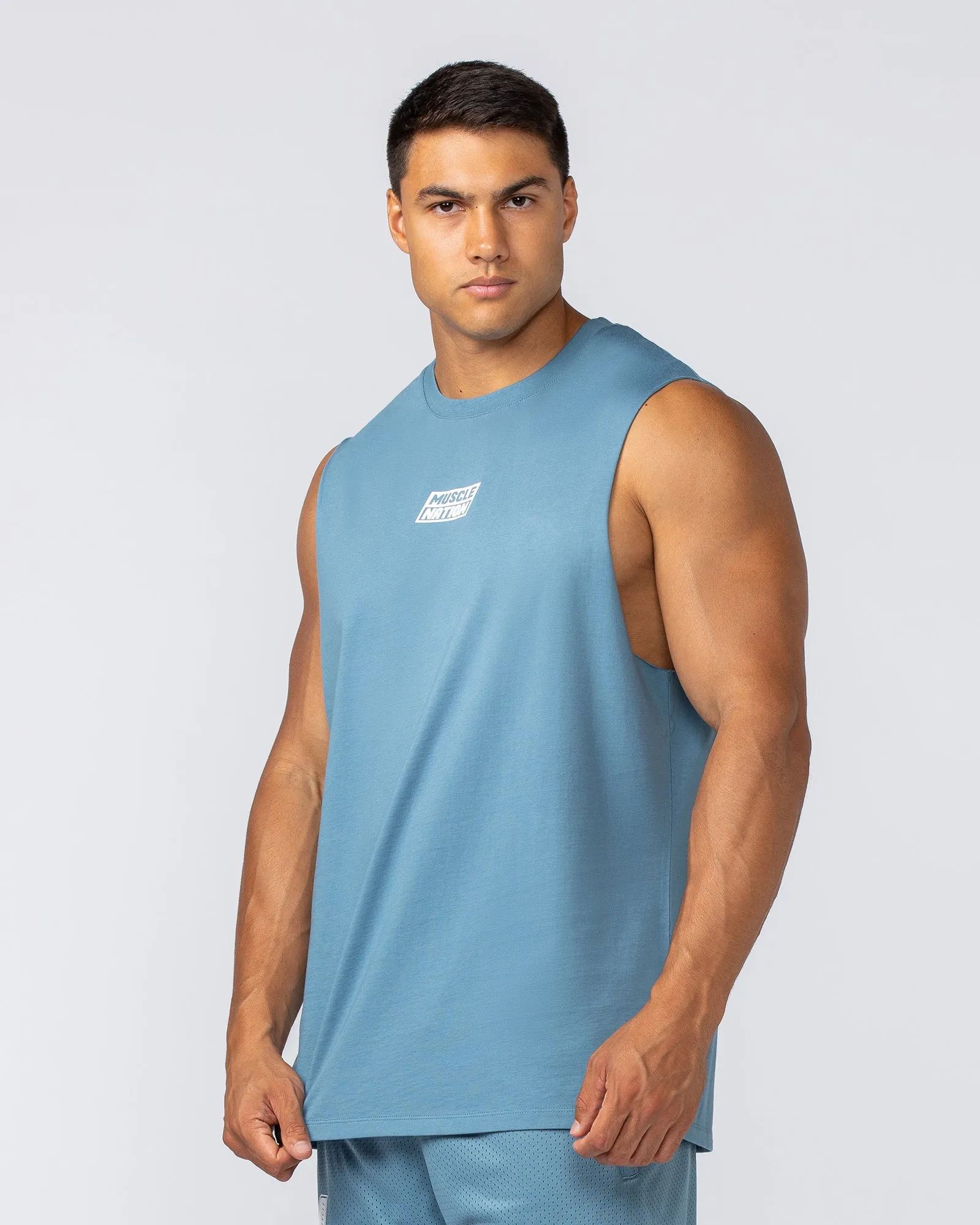 Throwback Training Tank - Pale Thunder sold by Muscle Nation product image thumbnail 2