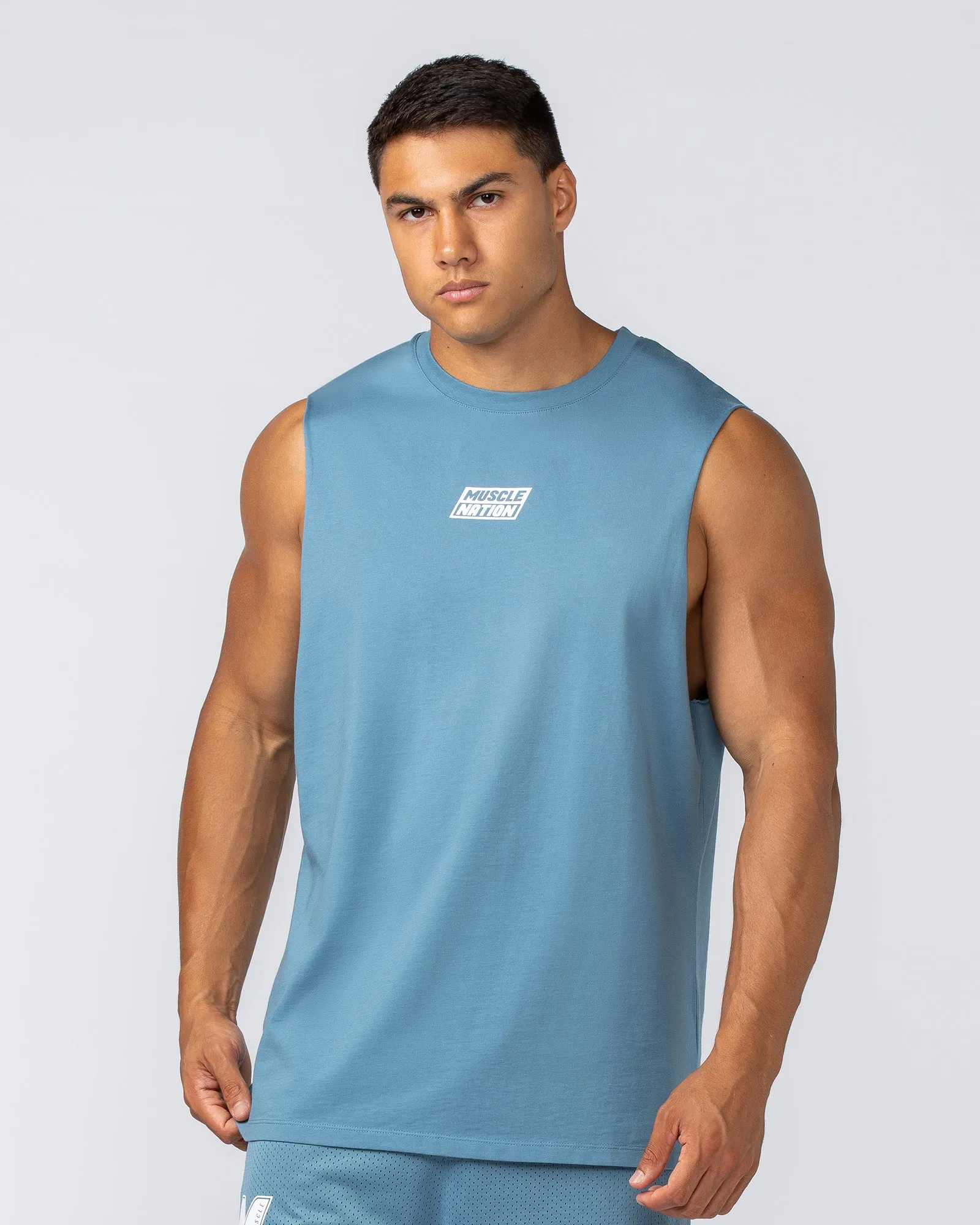 Throwback Training Tank - Pale Thunder sold by Muscle Nation product image thumbnail 4